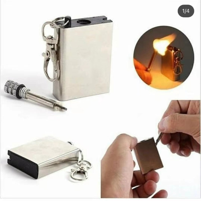 Floroux Stainless Steel Lighter | Permanent Match | Outdoor & Everyday | Reusable