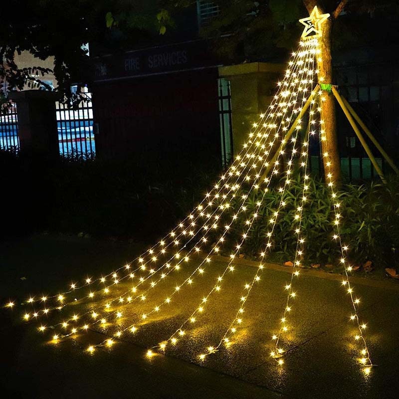 Spectacle lumineux LED pour le sapin de Noël extérieur
