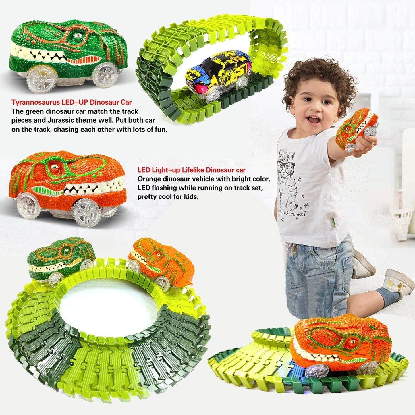 DinoExpress Train Set – Ensemble de jeu aventureux pour les enfants