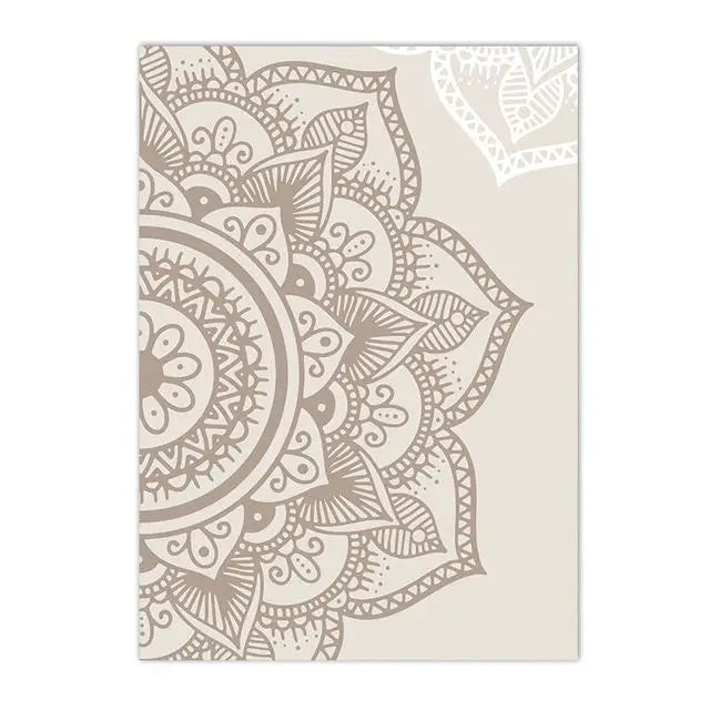Art de peinture en diamant floral beige