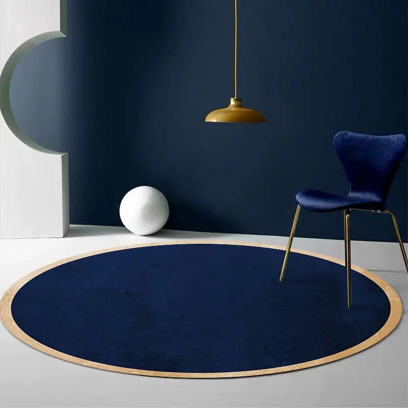 Tapis rond nordique – Tapis moderne et luxueux pour salon, chambre et balcon