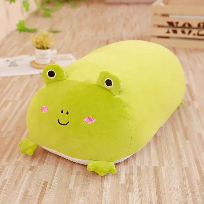 Cute Plush Animal Pillow - Soft 28cm (11 pouces) Chat, Chien, Cochon & Grenouille Peluches pour Enfants, Parfait Cadeau d'Anniversaire & Décor d'Intérieur Douillet
