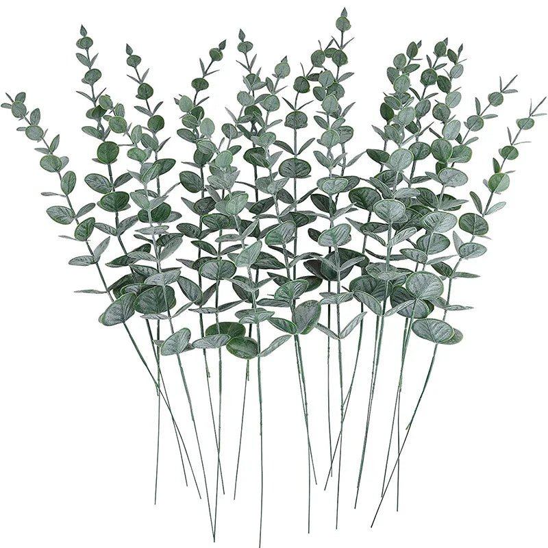 Floroux Artificial Eucalyptus Branches | Realistic Decorative Branches | Durable Plant Appearance | Perfect for Home & Events