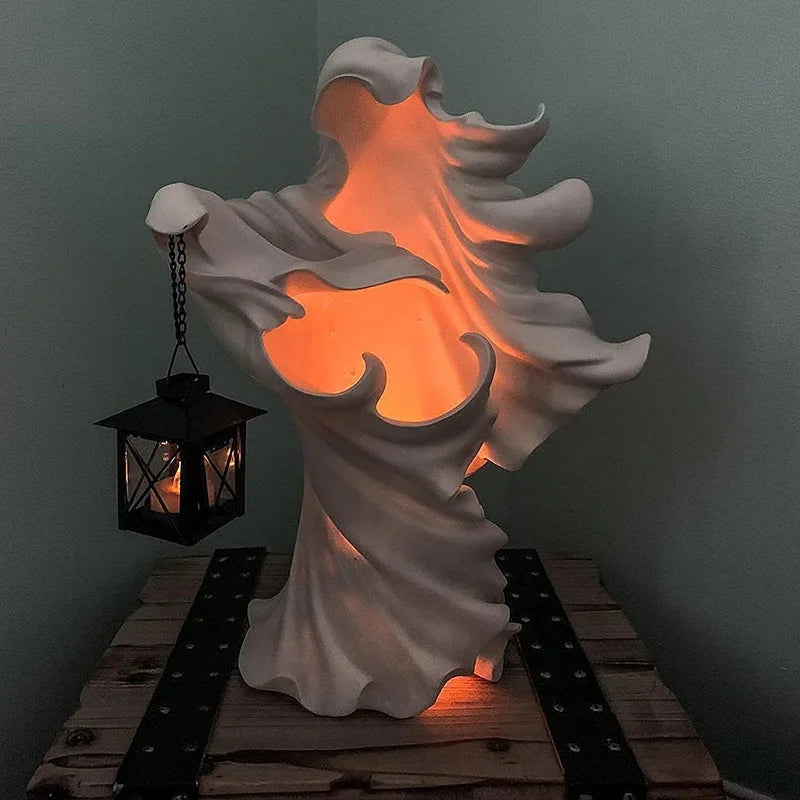 Figurine en résine Sorcière Lampe