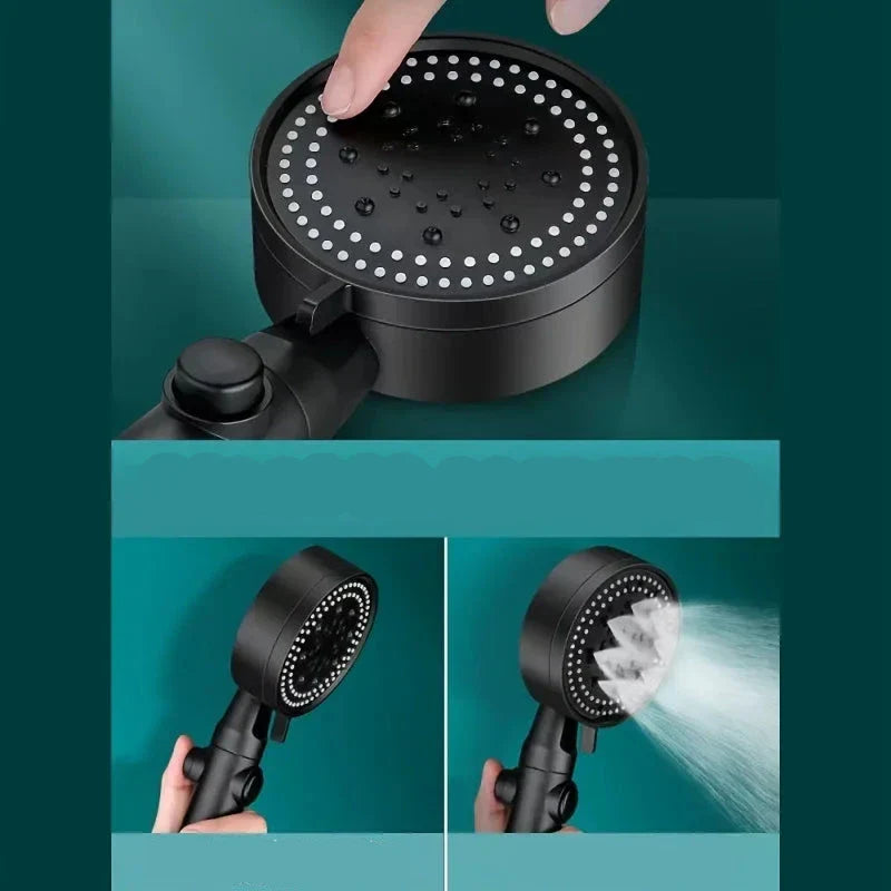 AquaFlex – Douche Plafonnier Luxe Noir à Haute Pression