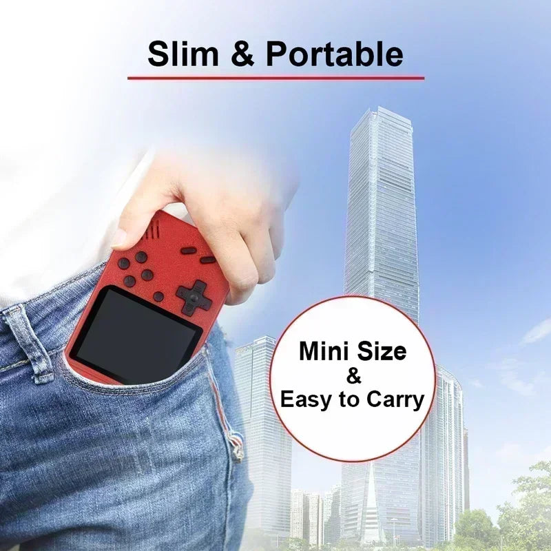 Mini Retro Console de Jeu Portable - Écran LCD de 3,0 Pouces, 500 Jeux 8-Bit Intégrés, Cadeau de Noël Parfait pour les Enfants