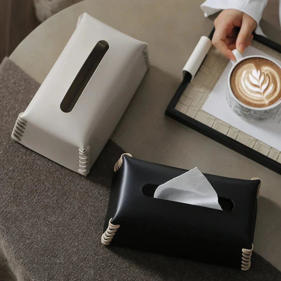 Harlow Luxury Leather Boîte à Mouchoirs
