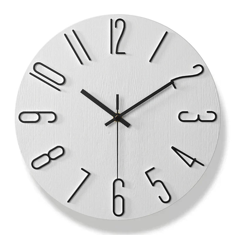 Horloge murale en bois de style scandinave