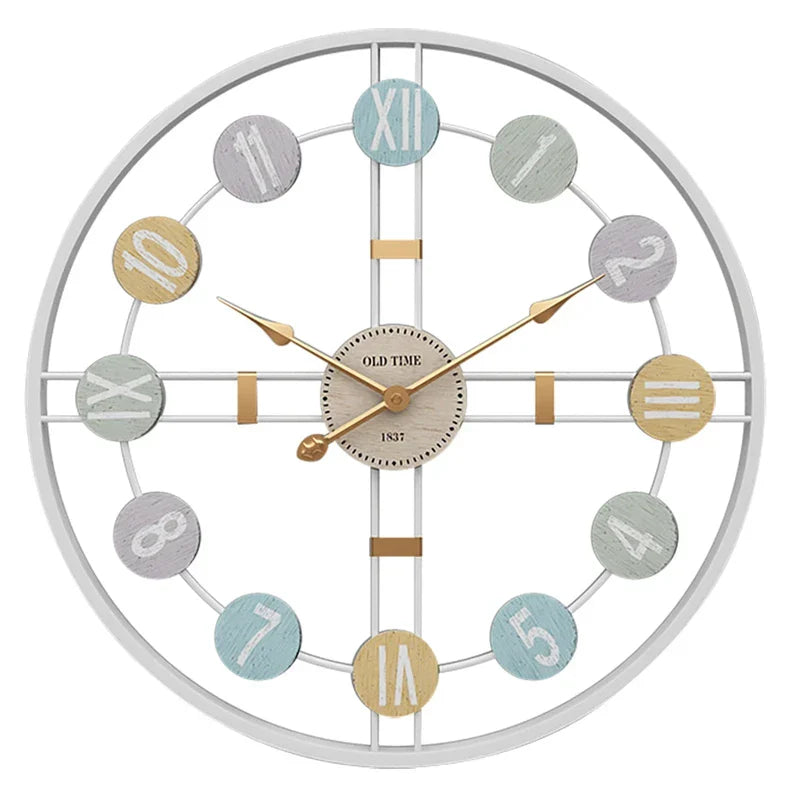Floroux | Horloge murale vintage grande