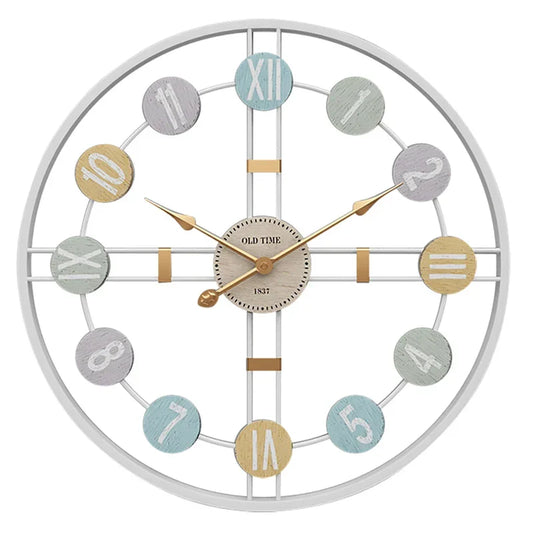 Floroux | Horloge murale vintage grande
