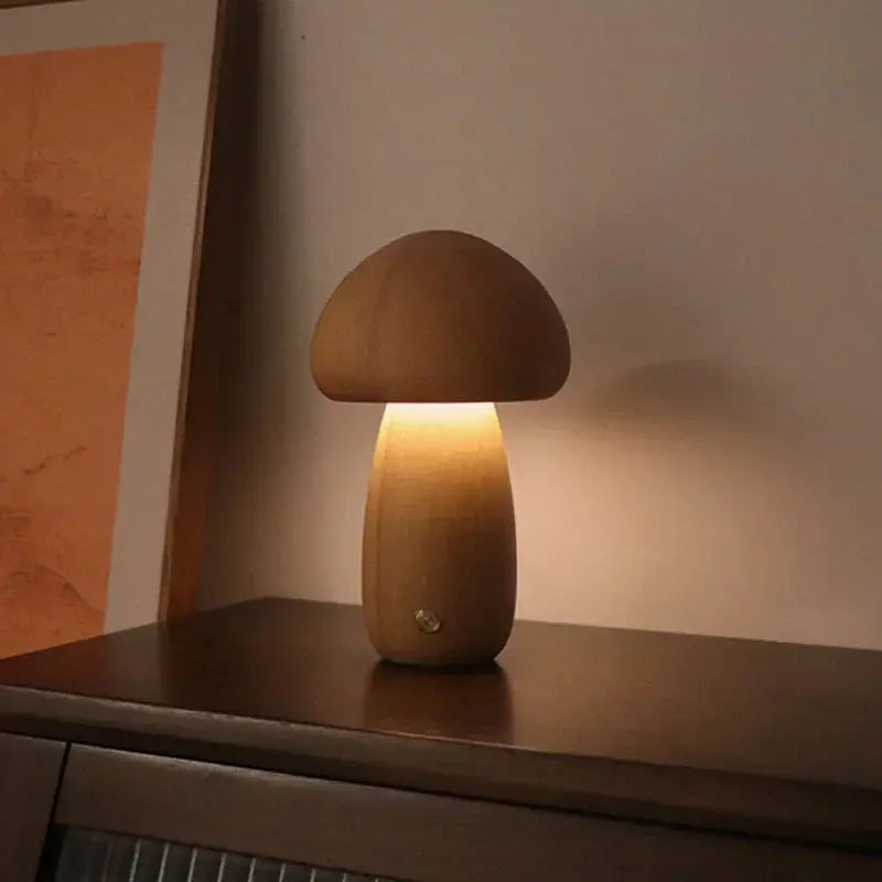 Lampe Tactile Champignon, Lumière Douce et Apaisante