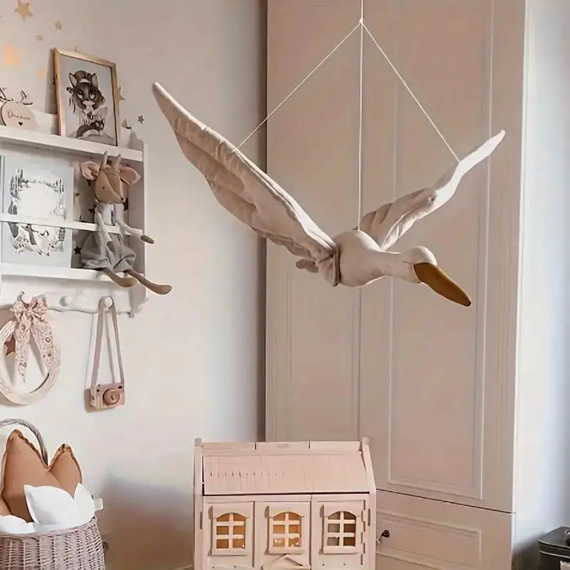 Jouet en peluche Cygne suspendu | Belle décoration pour la chambre des enfants