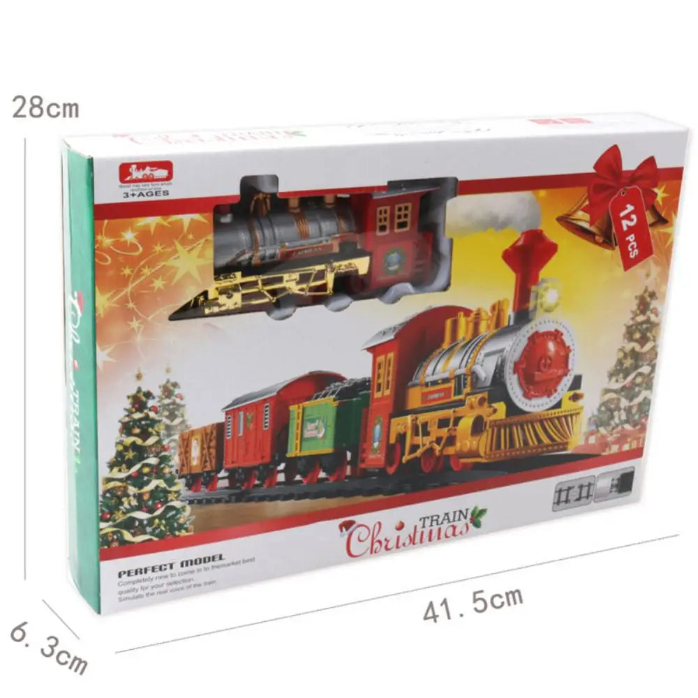 Train électrique télécommandé de haute qualité - Cadeau de Noël créatif pour les enfants, jouet de train amusant avec musique et lumières