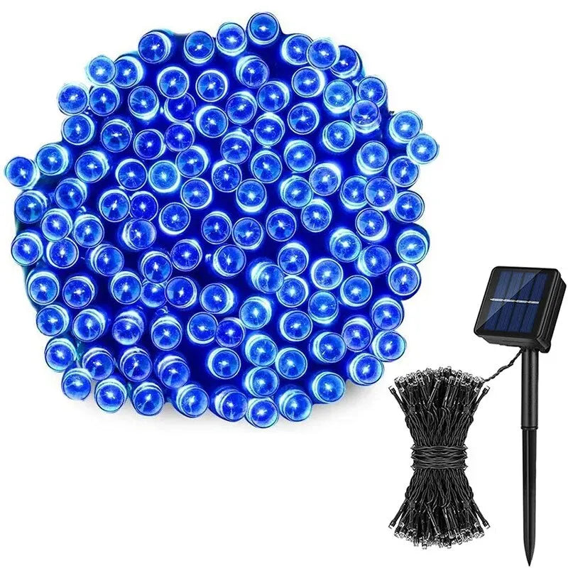 Guirlande lumineuse de Noël solaire écologique - étanche 20/50 LED pour décoration extérieure de Noël et des fêtes