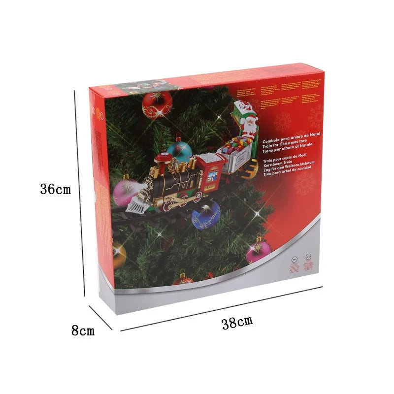 Ensemble de train de Noël avec son et lumière - Jouet éducatif pour enfants, cadeau de fête festive