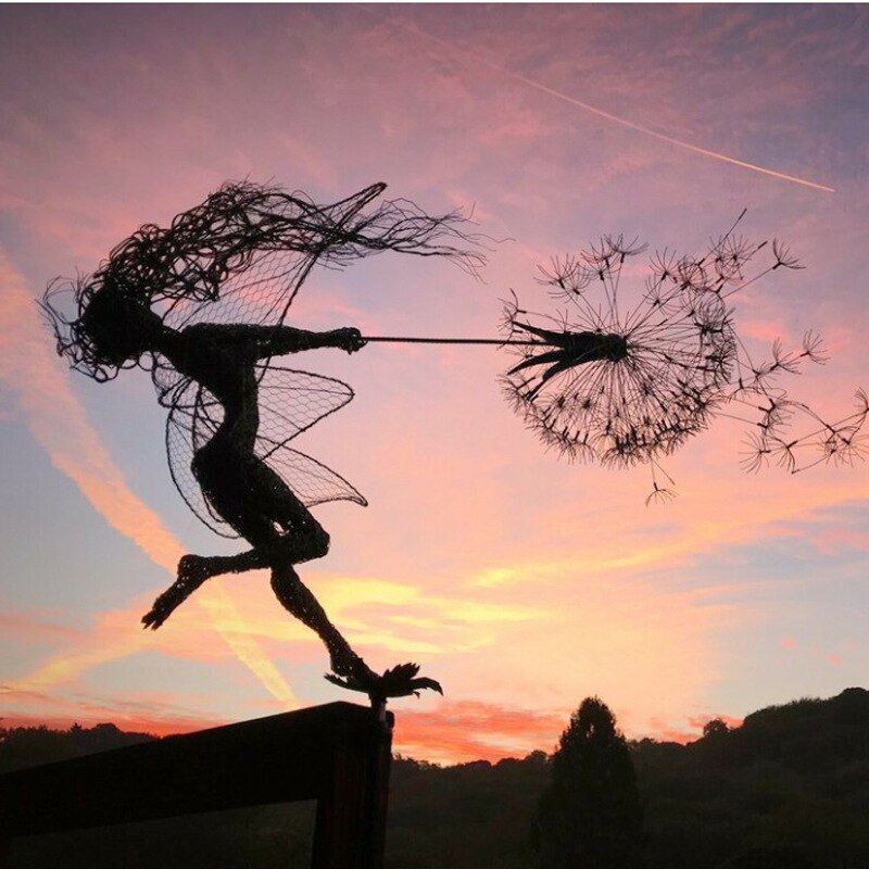 Angel Enchanting Fairy Garden Sculptures Décoration de Jardin