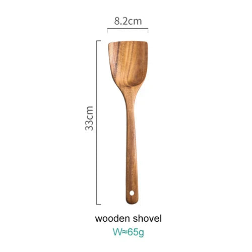 Floroux 8-Piece Acacia Wood Cookware Set | Sustainable Kitchen Accessories | Eco-Friendly and Stylish