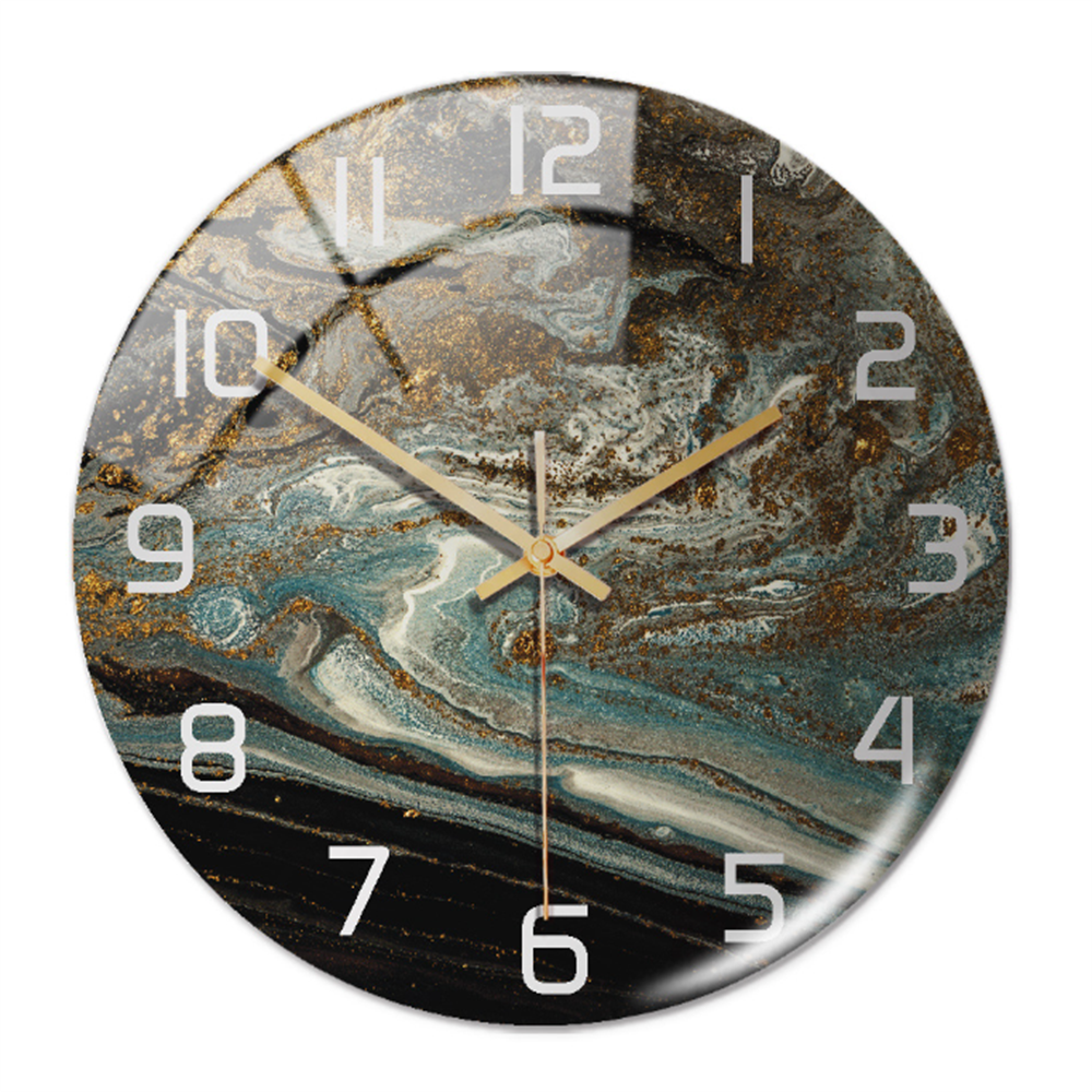 Montre murale en marbre stylé avec mécanisme silencieux