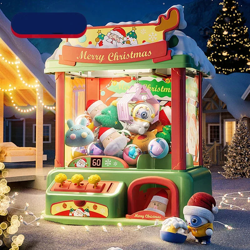 Machine à Haricots Interactive Noël Poupée Premium Set A - Jouet Amusant à Monnaie pour Enfants, Idée de Cadeau Festif