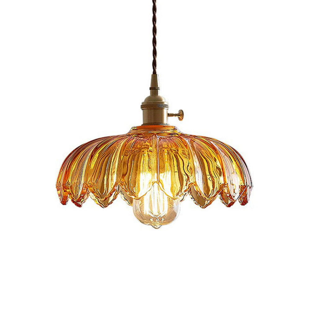 Lampe à pendentif en verre Floroux