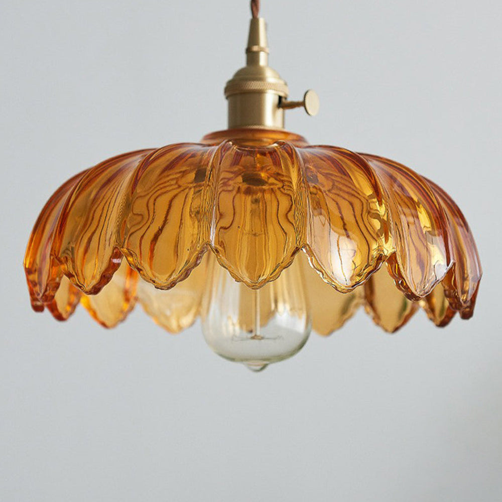 Lampe à pendentif en verre Floroux