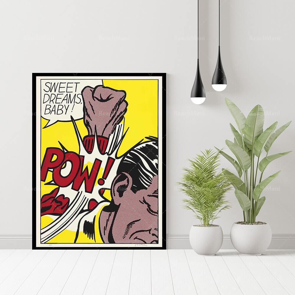 Affiche en toile en coton premium Pop Art de Lichtenstein