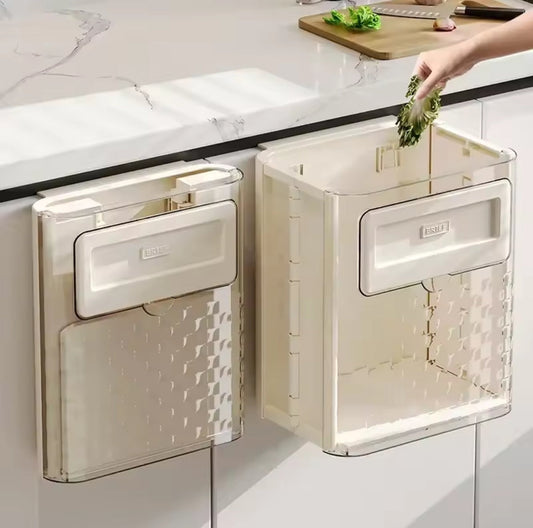 Poubelle de cuisine murale pliable 10L