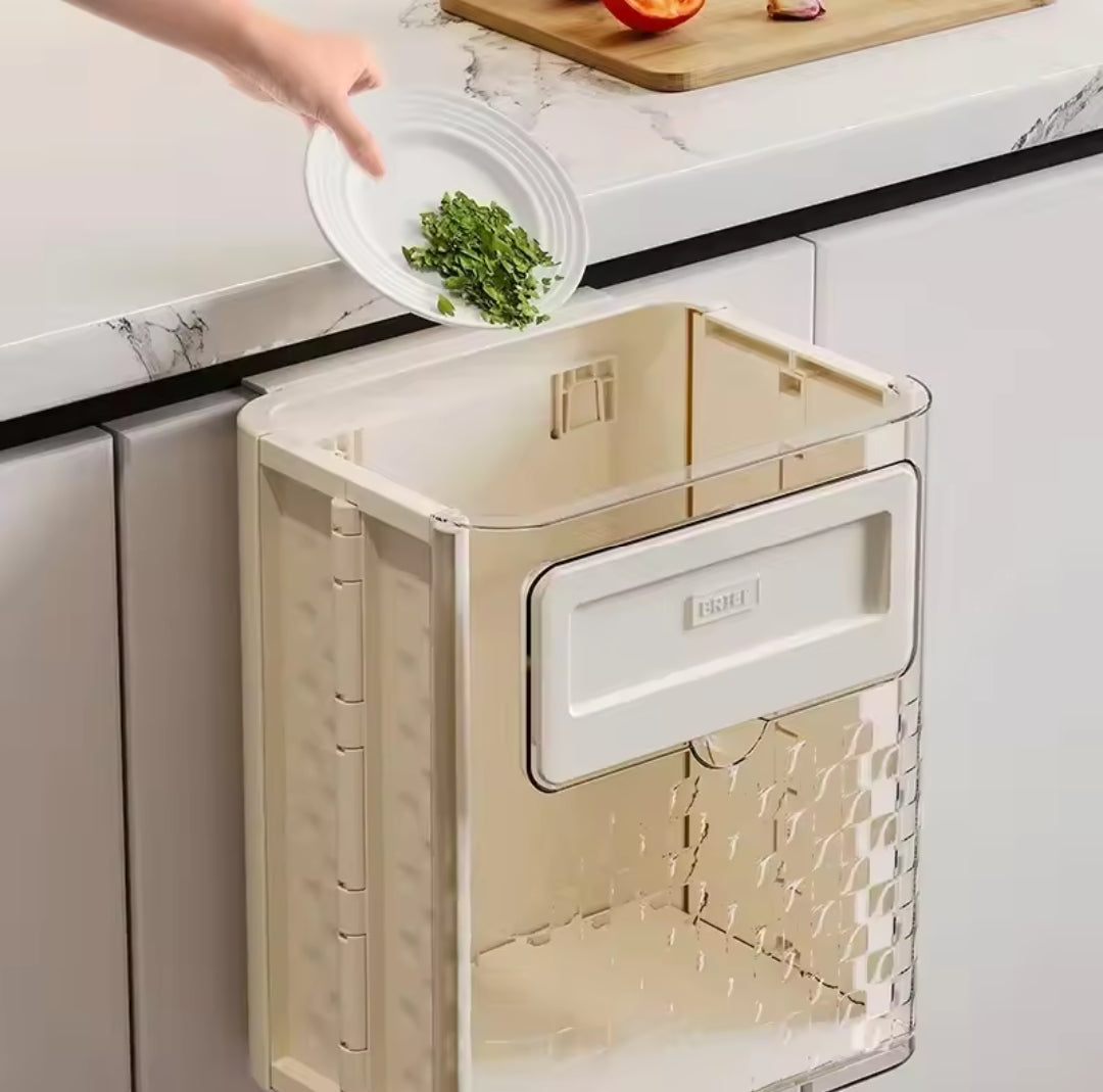 Poubelle de cuisine murale pliable 10L