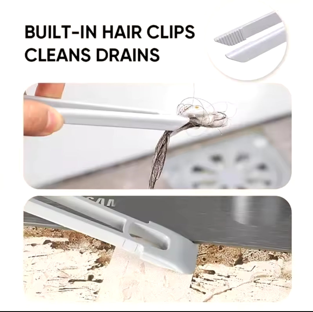 2Pc brosses de fissure avec clip de ramassage de cheveux