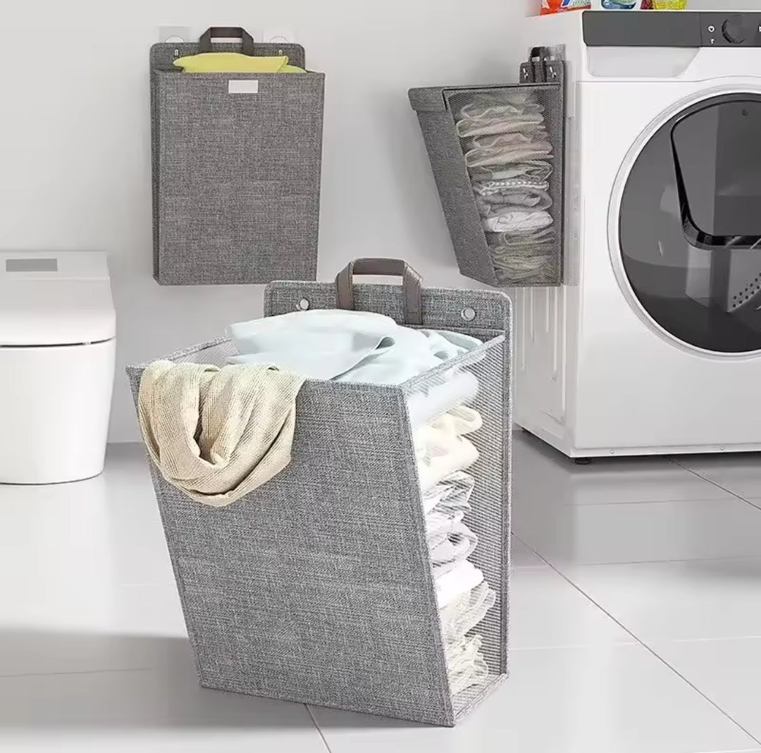 Panier à linge pliable mural