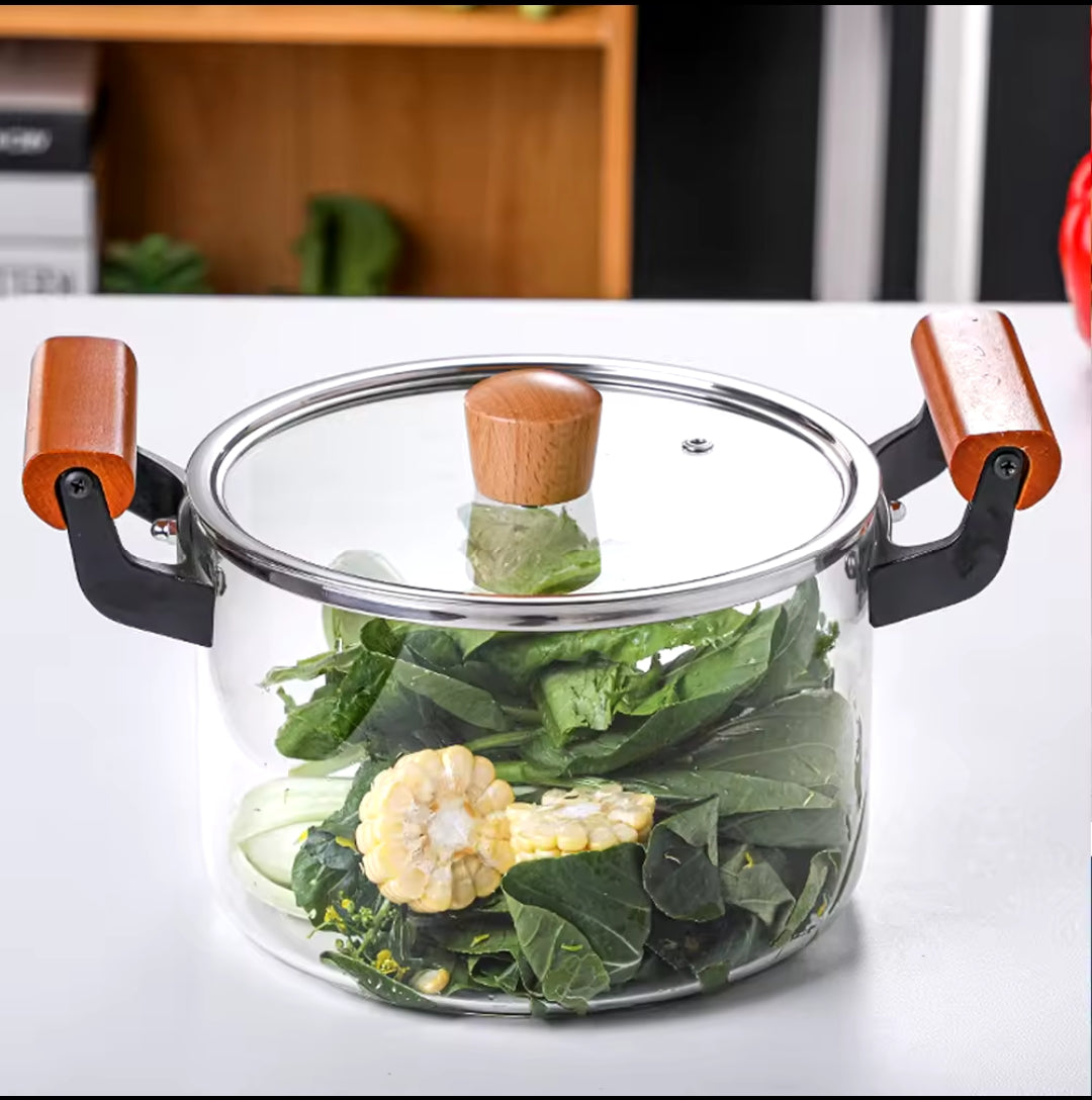 3.5L Pot de cuisson en borosilicate résistant à la chaleur