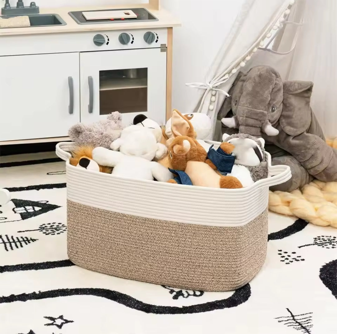 Panier en corde de coton