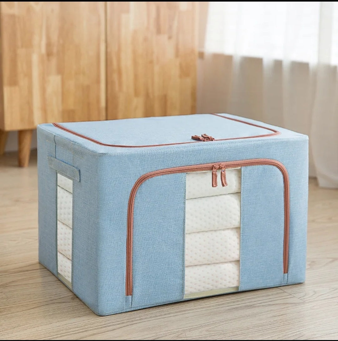 Boîte de rangement zippée 100L / organisateur de garde-robe