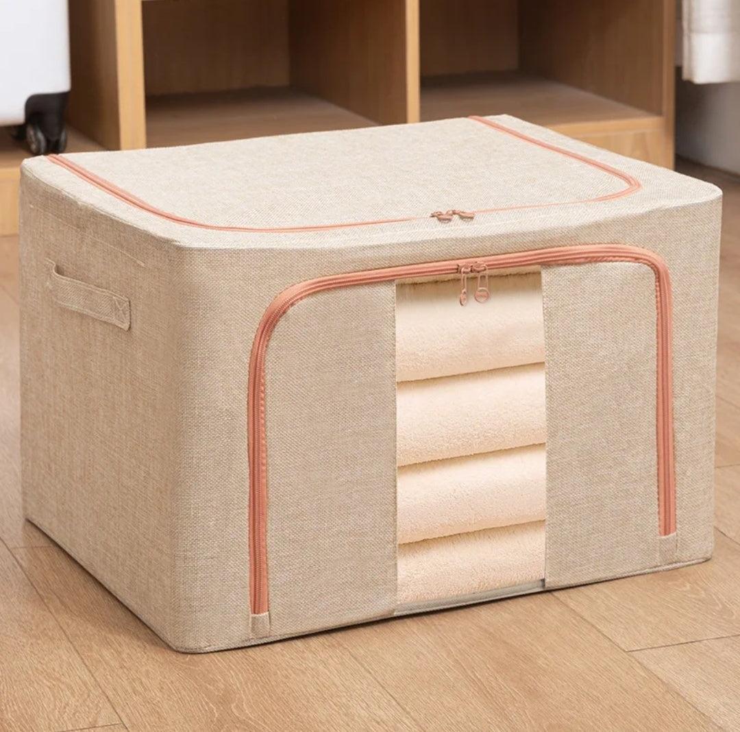 Boîte de rangement zippée 100L / organisateur de garde-robe