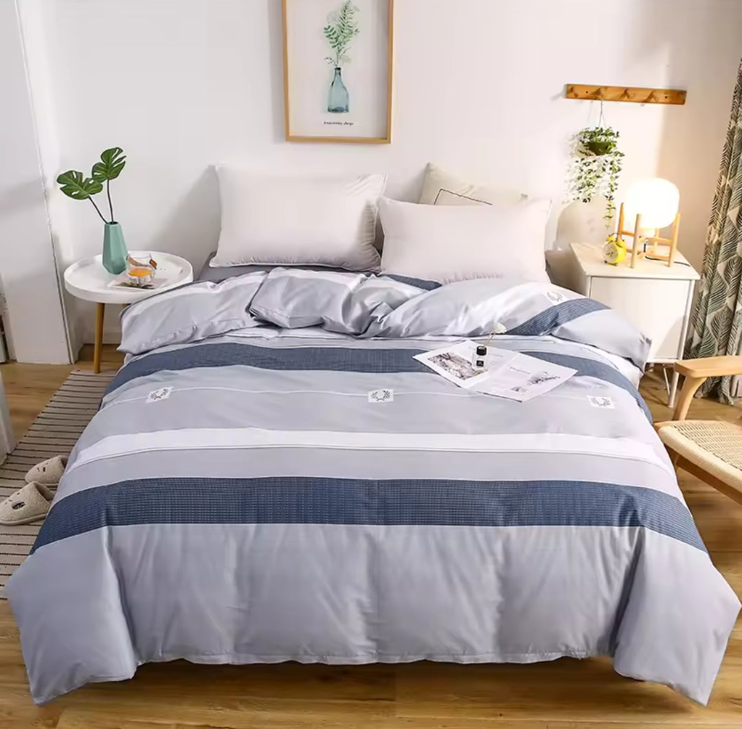 6*6/6*7 Couette liée avec drap et 2 taies d'oreiller
Double face