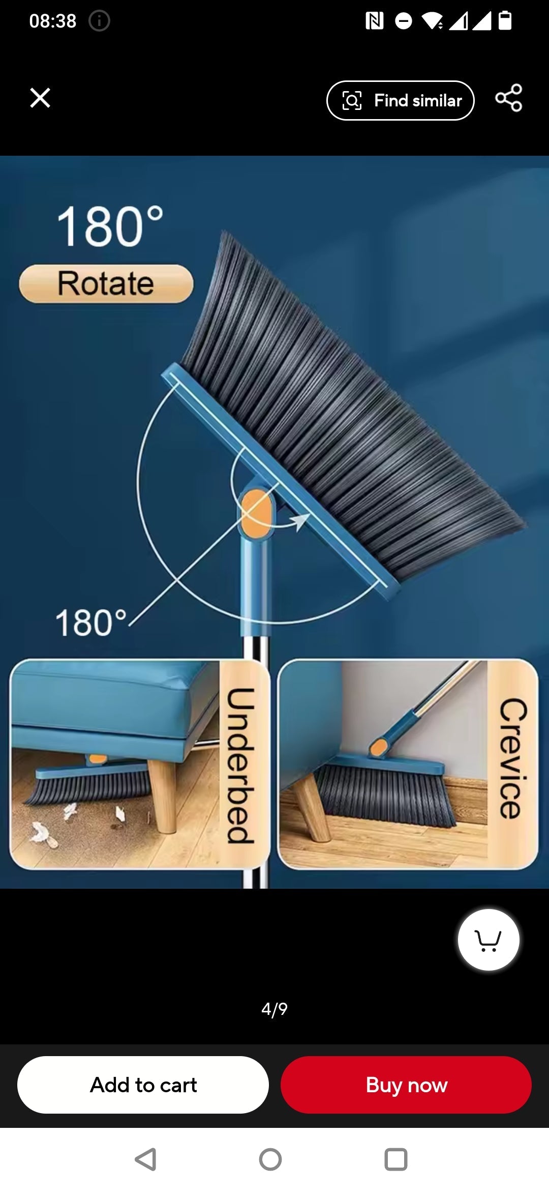 Ensemble de balai magnétique et de pelle pliable