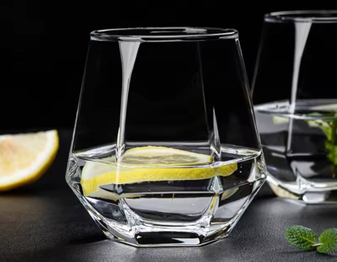 6pc Verres à boissons hexagonaux