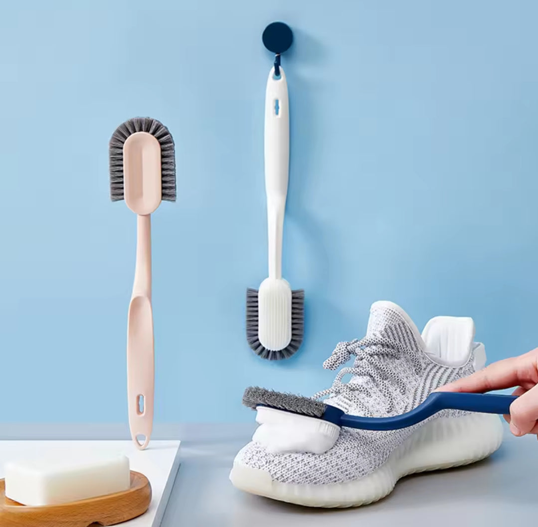 Brosse à chaussures à long manche nettoyante 2 pièces