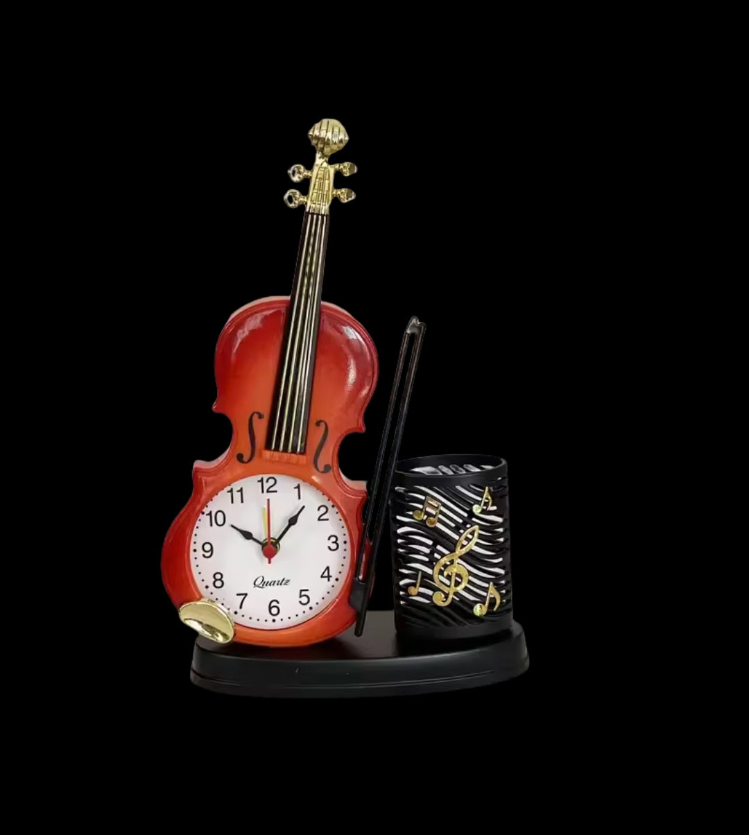 Réveil violon avec support fixe cadeau