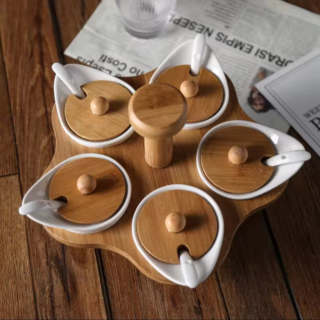 Ensemble de pots à épices en céramique condiment