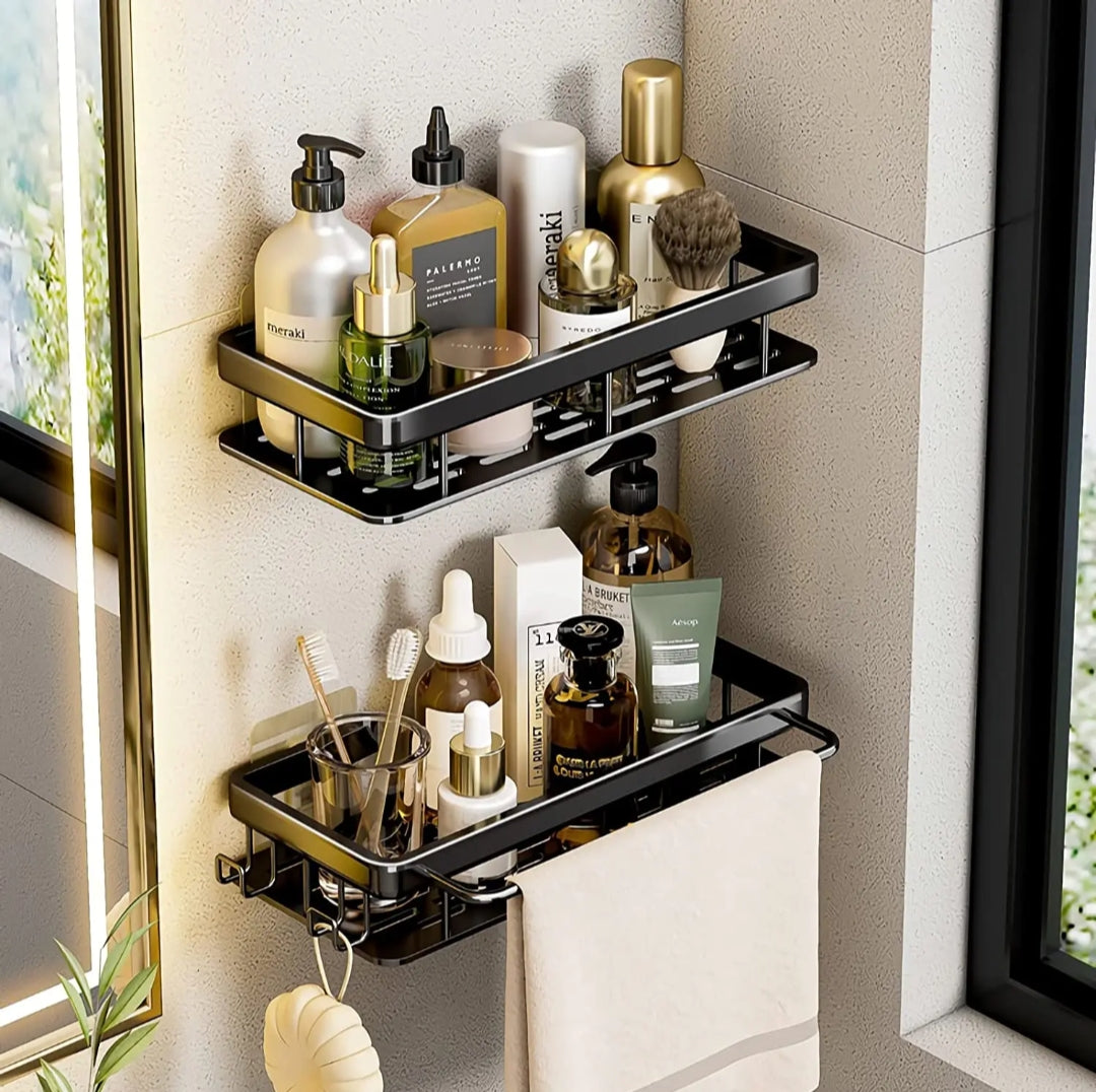 Organisateur de salle de bain 2 pièces avec porte-serviettes