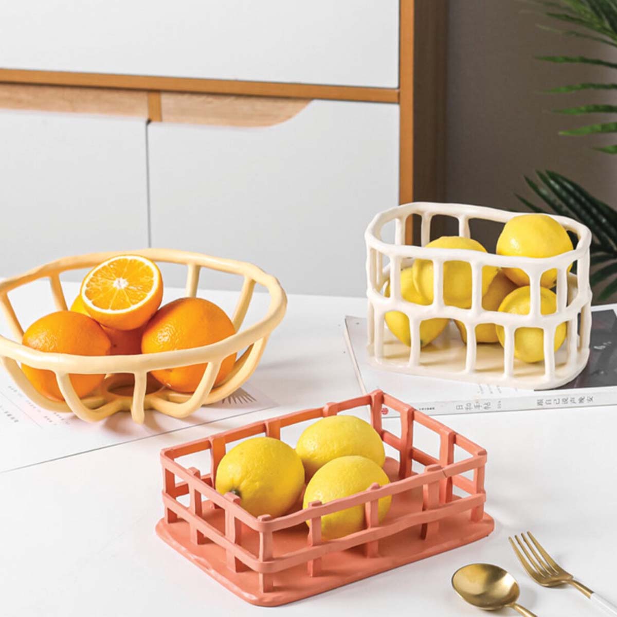 Bol à fruits en résine élégant