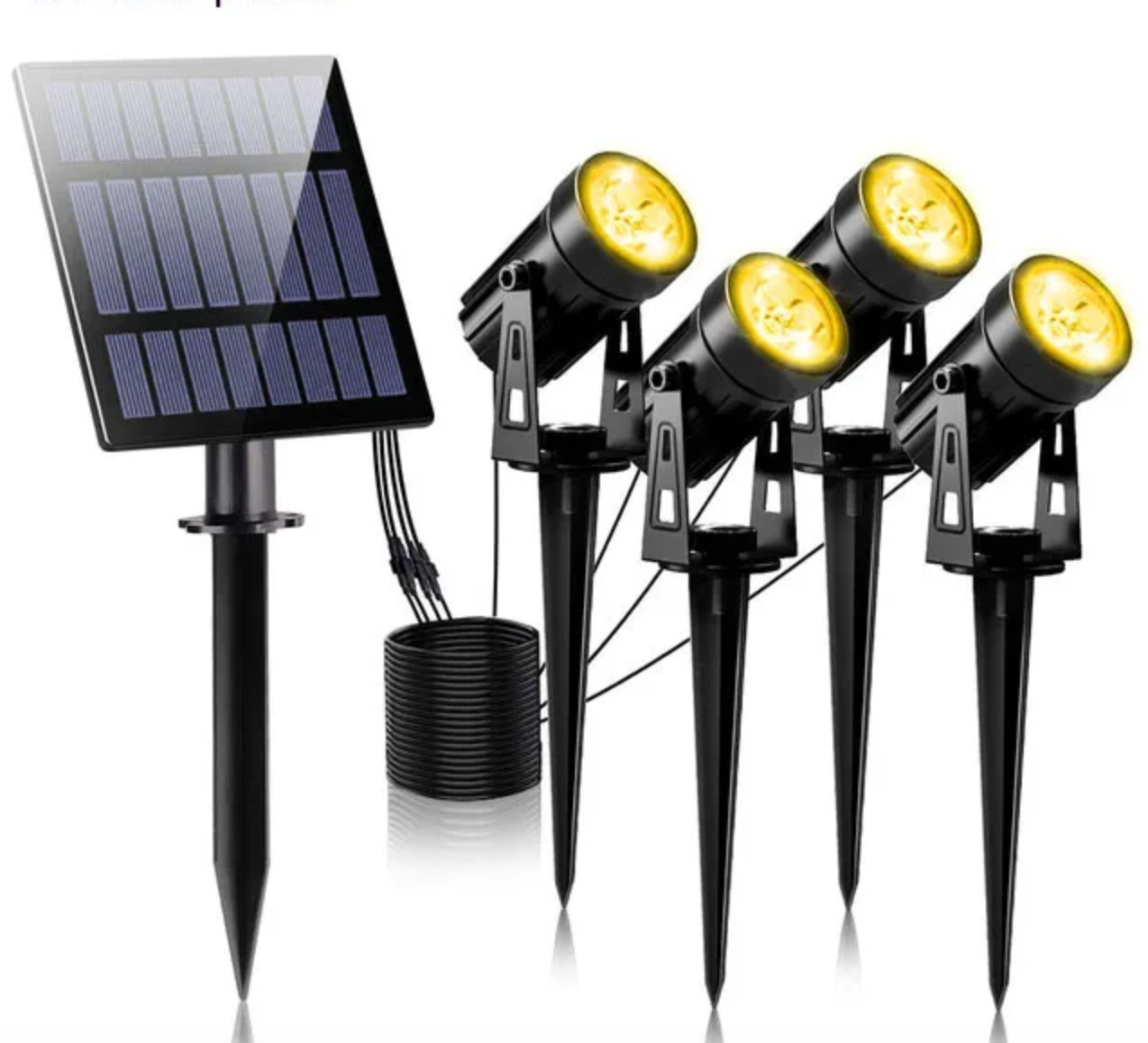 Floroux Lampes solaires de jardin Set | 5 pièces | SANS FIL & Résistantes aux intempéries | Lampes solaires LED économes en énergie