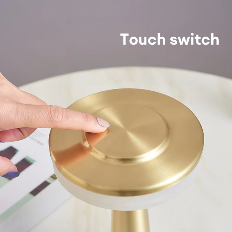 Lampe de table LED sans fil à batterie avec variateur via écran tactile