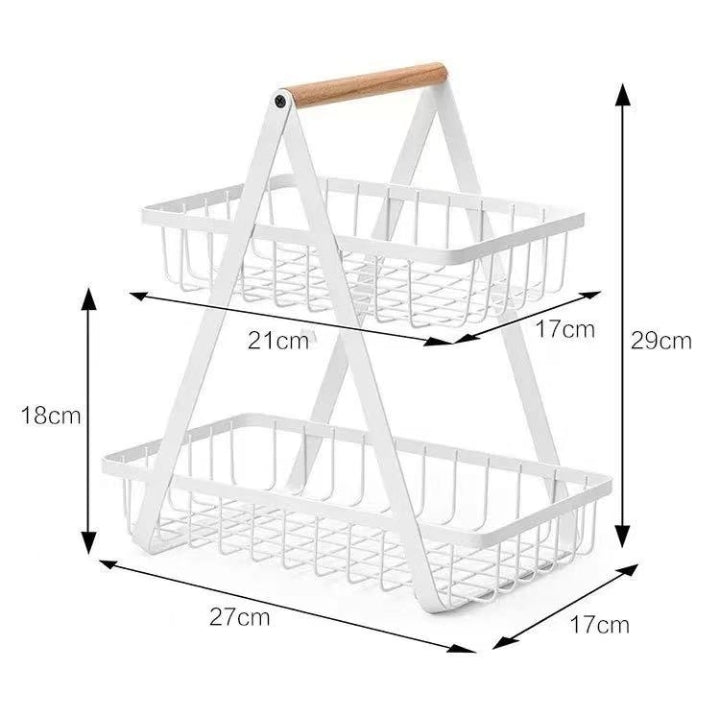 Panier à 2 couches métalliques