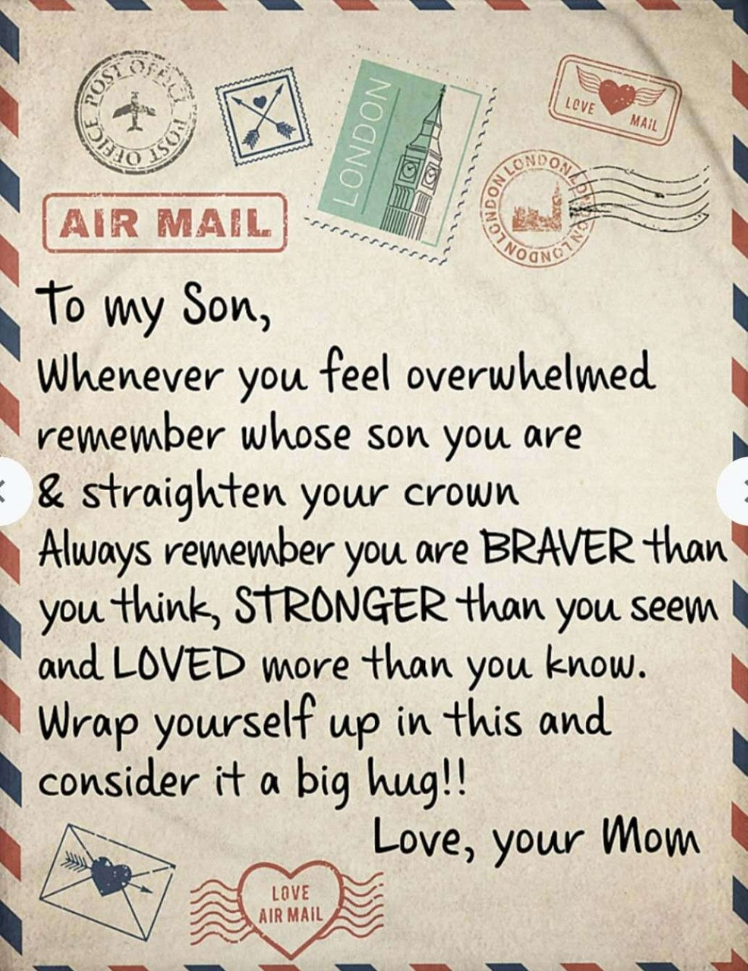 Couverture jetée de lettre express cadeau