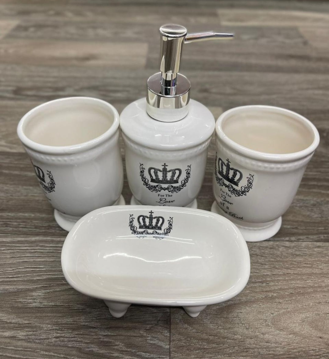 Ensemble d'organisateur d'accessoires de salle de bain en céramique