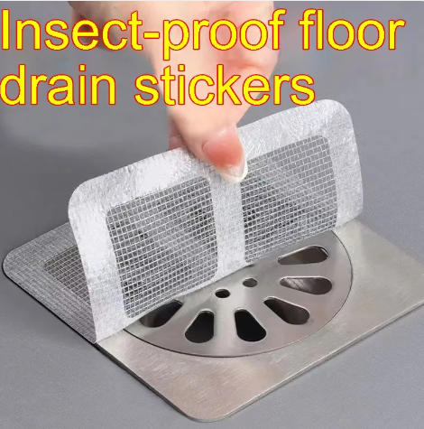 Plaque de drainage autocollante jetable - anti-obstruction, protection contre les insectes et anti-cheveux