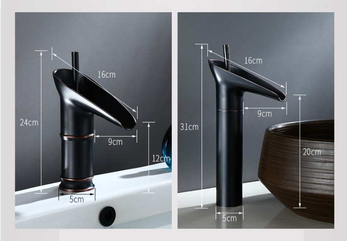 Antique Floroux waterfall faucet | Bathroom faucet | Solid brass | Modern and classic | Sink mixer