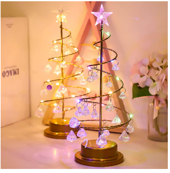 Floroux Arbre de Lumière en Cristal – Élégance Festive pour Votre Maison